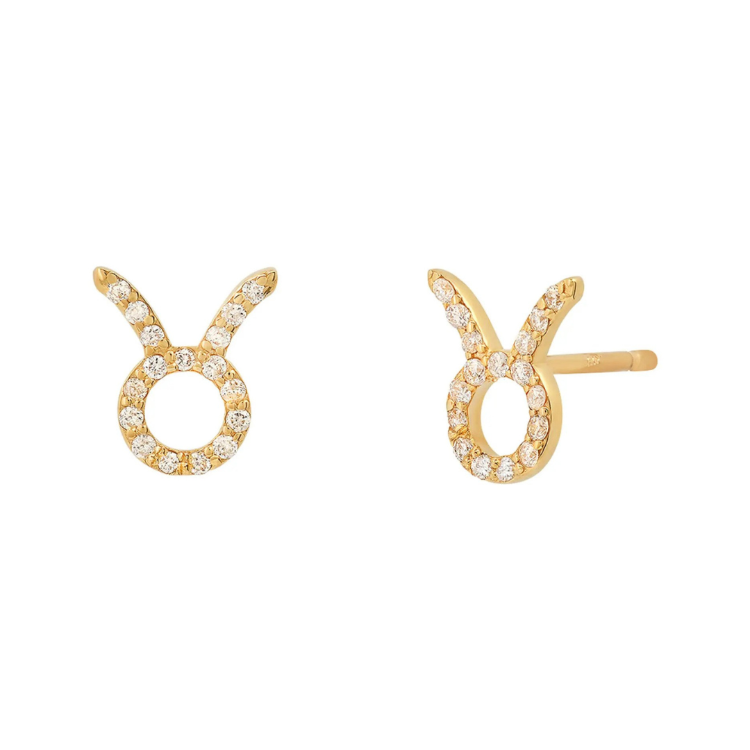 BYCHARI “Zodiac” earrings in 14k yellow gold with diamonds, $590 at Nordstrom