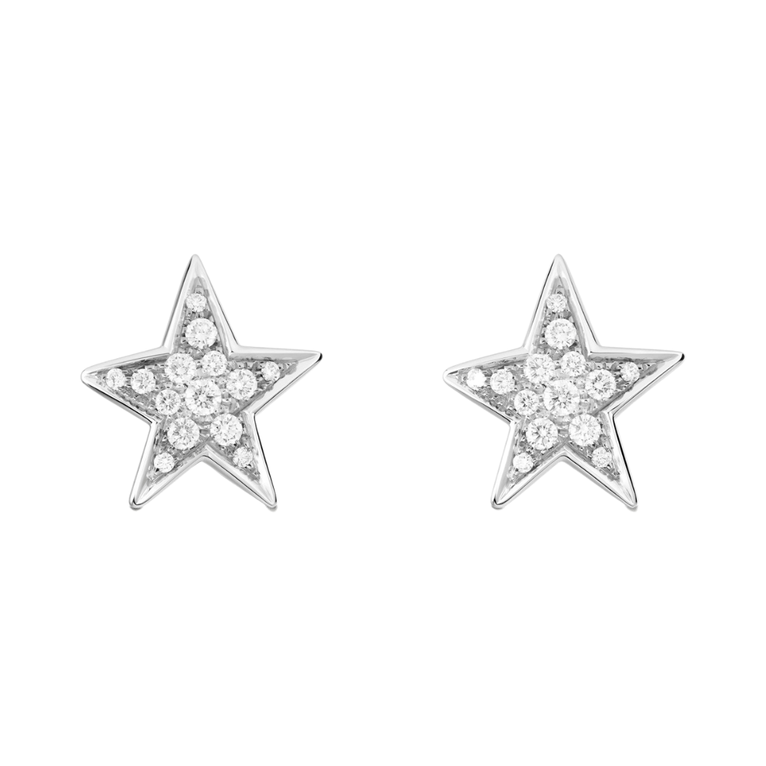 Chanel "Comète Géode" earrings in 18k white gold with diamonds, $9,600 at Chanel