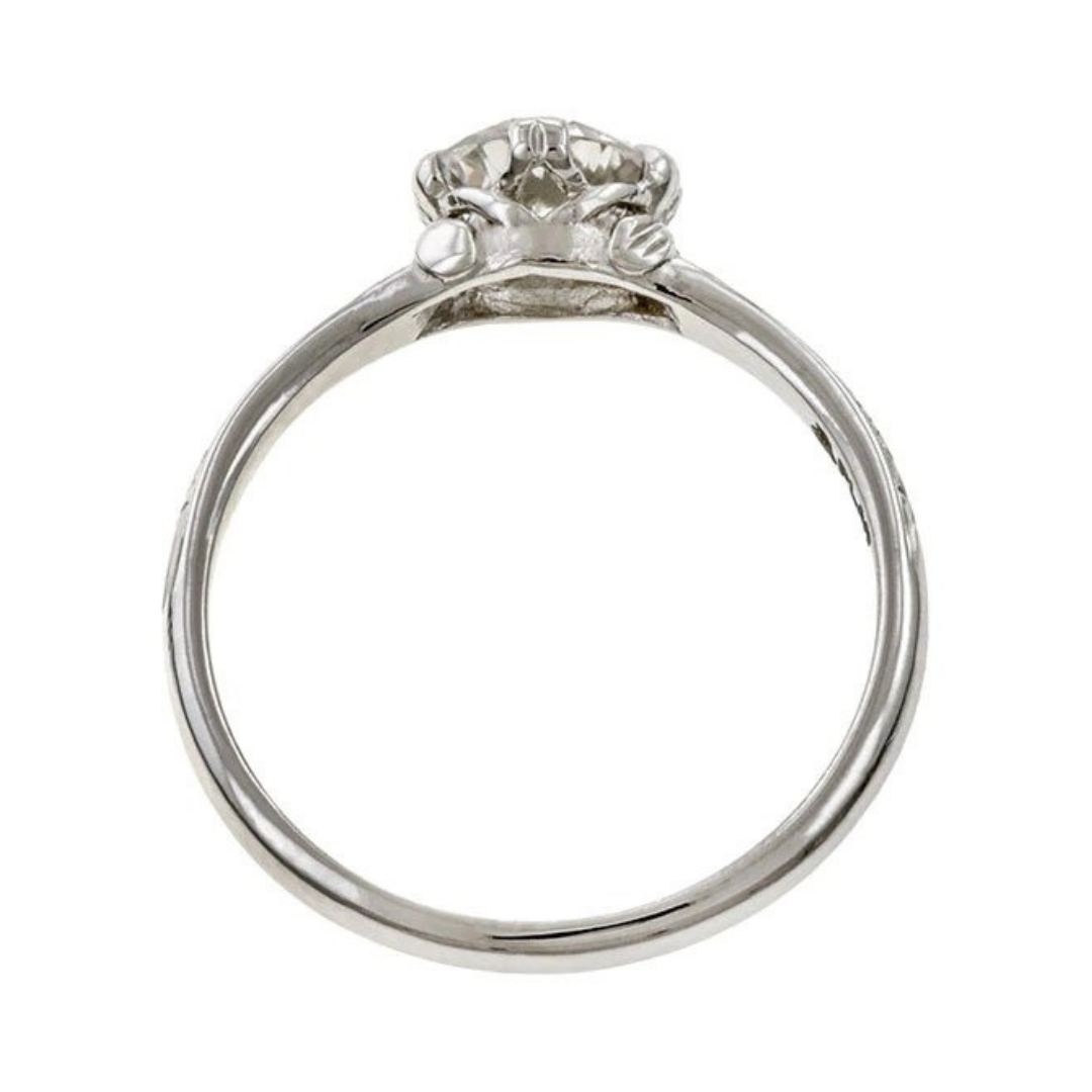 Heirloom by Doyle &amp; Doyle Flower Engagement Ring, $5,900 at Doyle &amp; Doyle