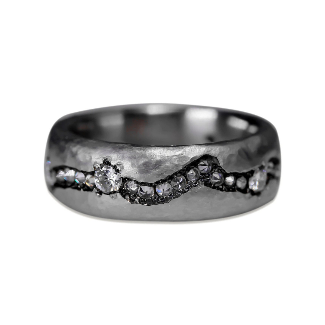 TAP by Todd Pownell Inverted and Face-Up Diamond Eternity Wedding Band, $3,590 at I. Gorman