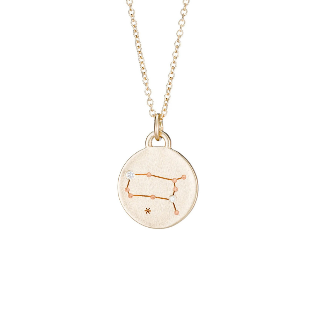 Valerie Madison "Gemini" necklace in 14k gold with diamonds, $660