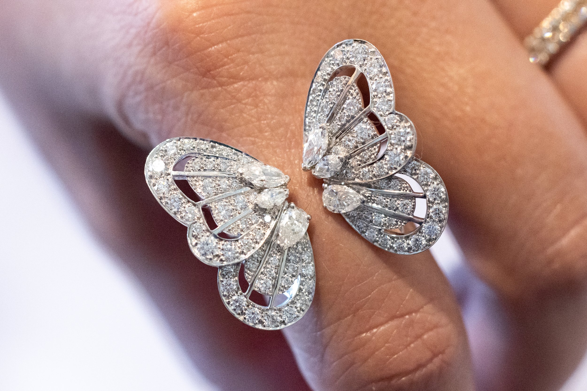 Monarch butterfly white diamond ring, $40,000 at DeBeers