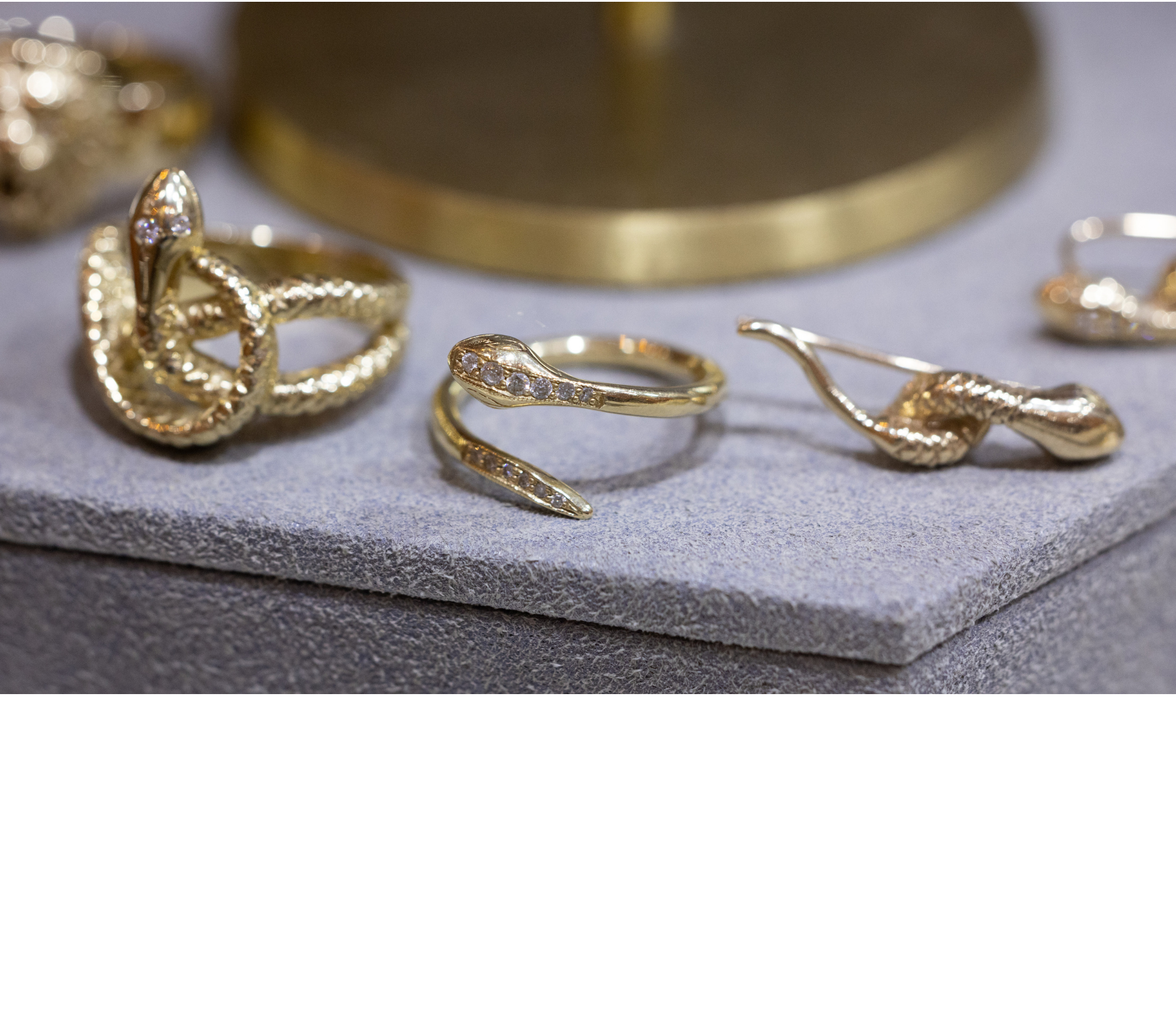 14k Twisted Snake with Diamonds Ring, $2,200, available at Zoë Chicco