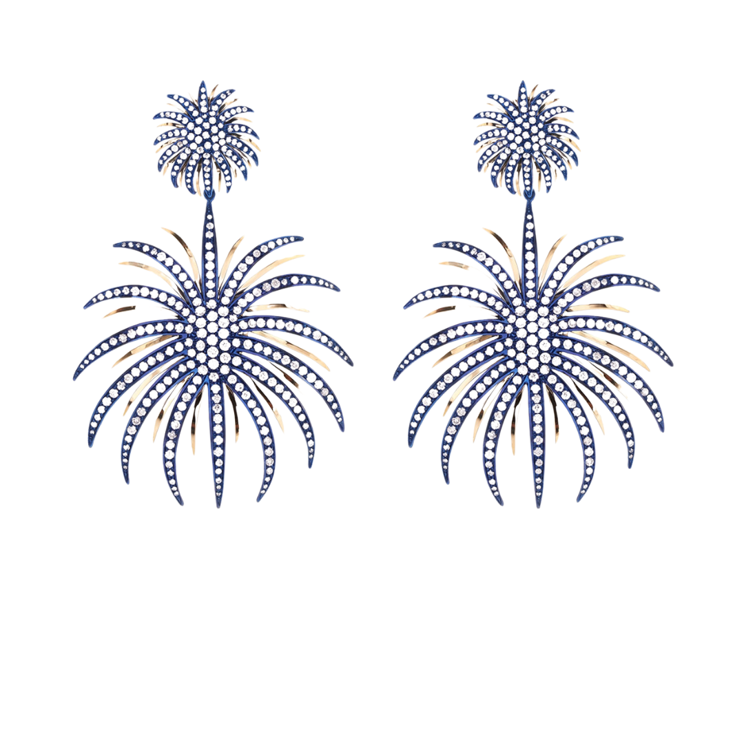 Faraone Mennella by R.F.M.A.S. “Blue Firework” earrings in 18k gold with diamonds, $60,500 at Bergdorf Goodman