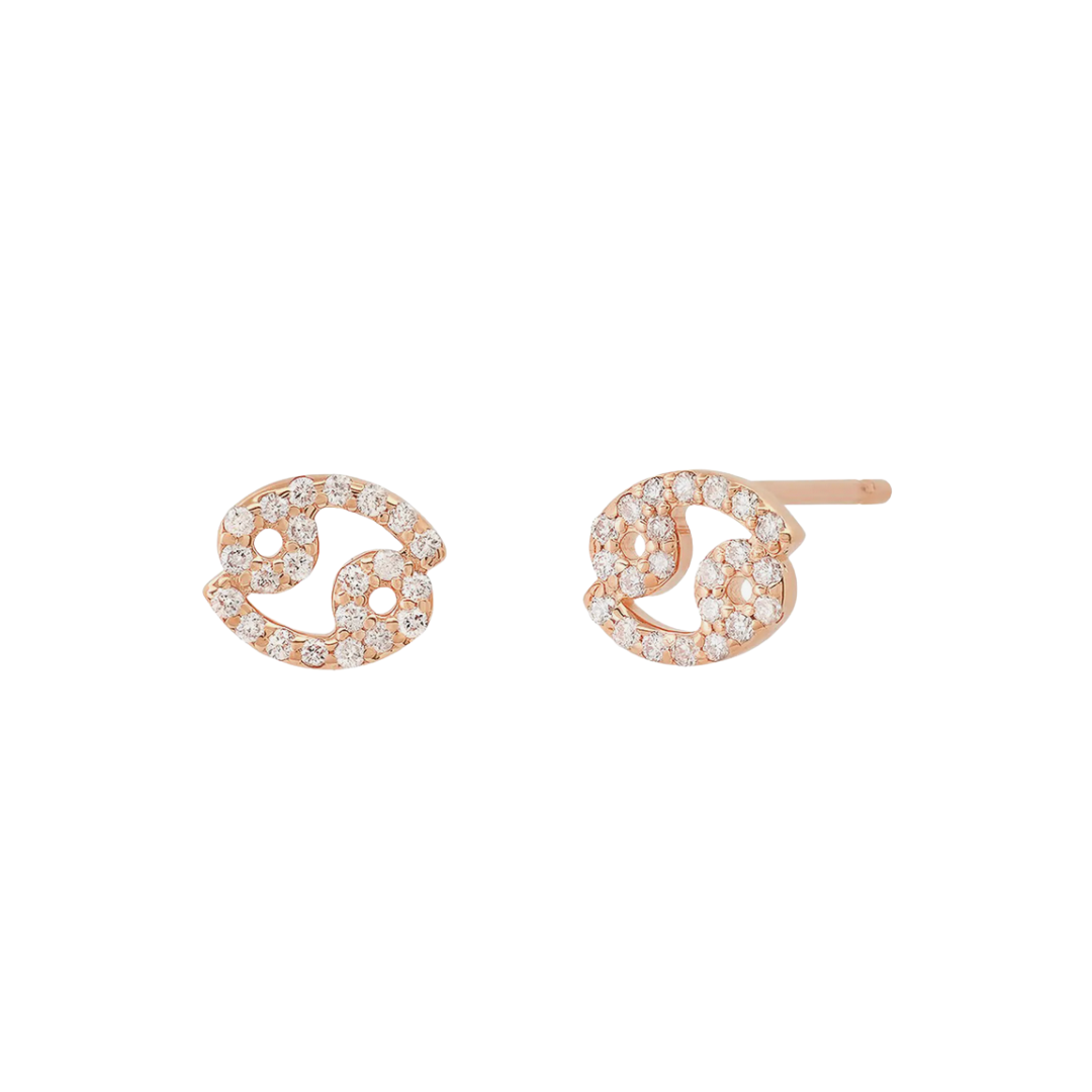 Bychari zodiac earrings in 14k rose gold with diamonds, $590 at Nordstrom