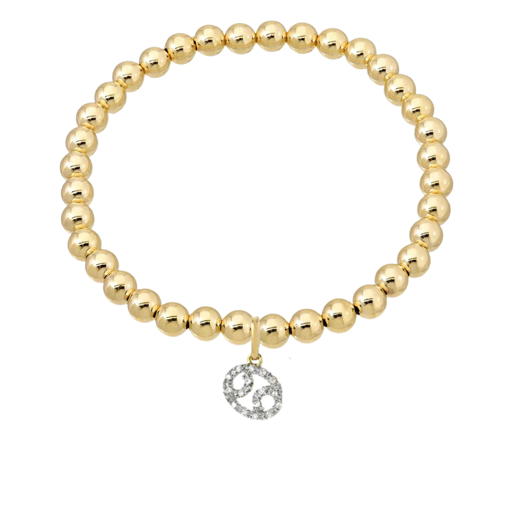 Zoe Lev bracelet with 14k gold beads and diamonds, $620 at Zoe Lev