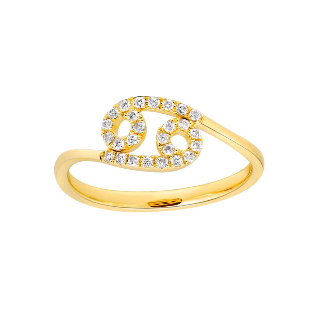 Gin &amp; Grace ring in 10k yellow gold with diamonds, $288.60 (was $360.75) at Gin &amp; Grace
