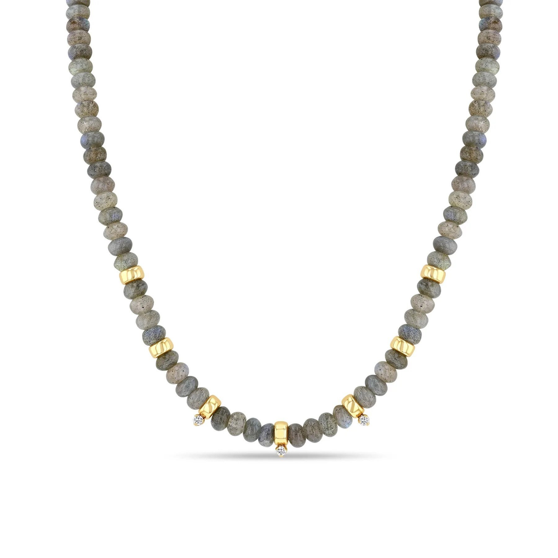 Zoe Chicco Labradorite Rondelle Bead Necklace, $990