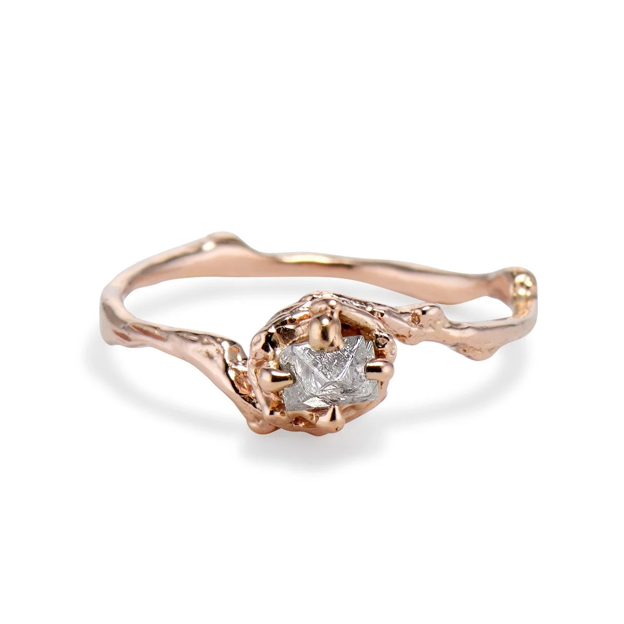 Olivia Ewing "Naples" rough diamond solitaire ring, $4,200 at Olivia Ewing Jewelry