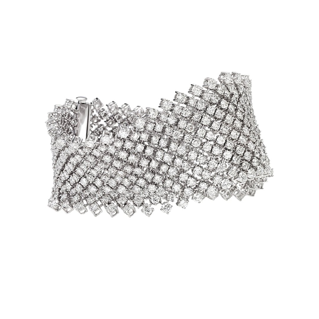 Facet Barcelona 13-row bracelet in 18k white gold with diamonds, $36,238 at McCoy Goldsmith &amp; Jeweler (sold out)