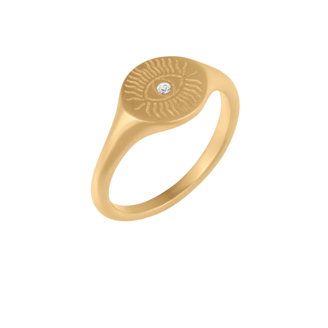 Ellie Vail “Kelsey Evil Eye” signet ring, $52 at Ellie Vail