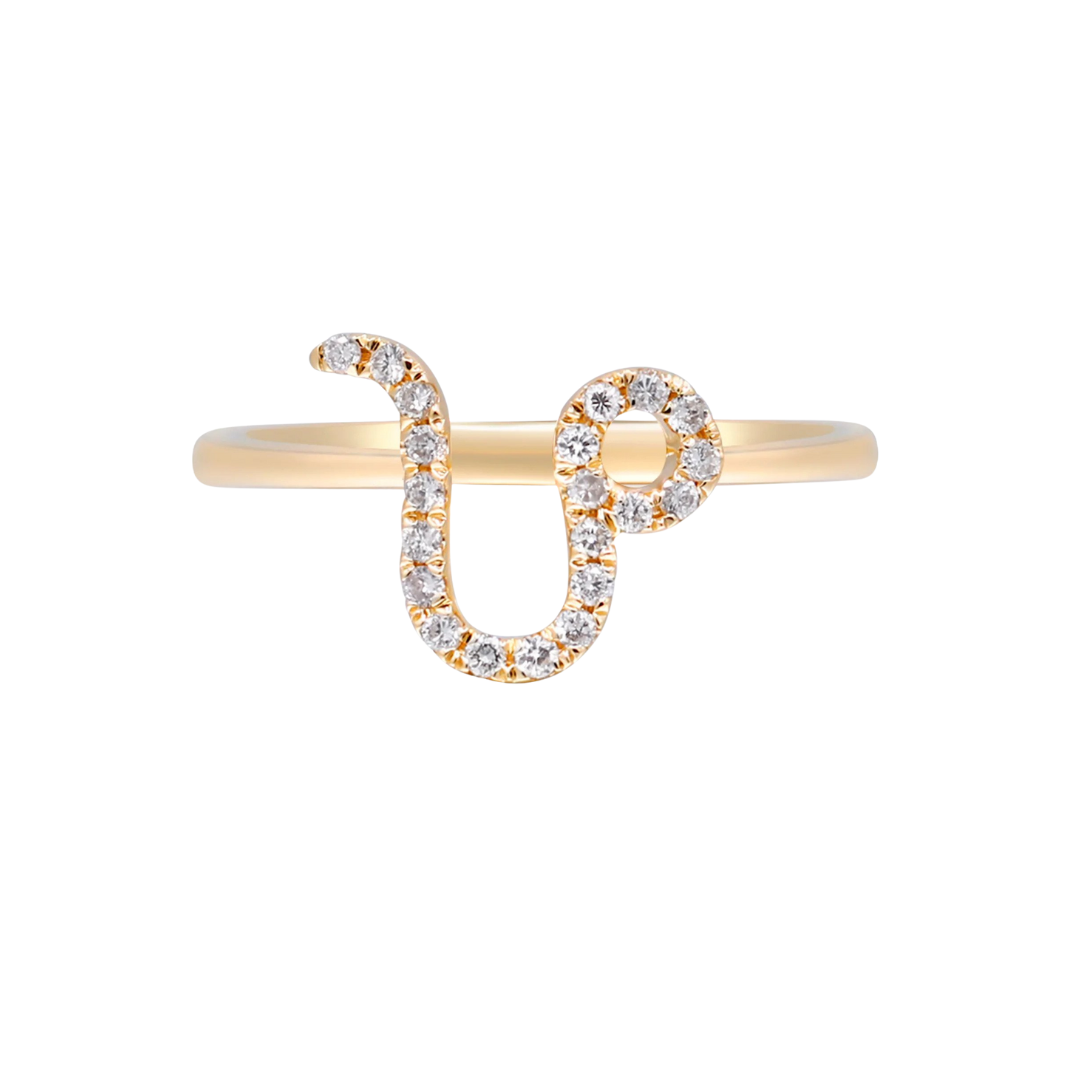 Gin &amp; Grace "Leo" ring in 10k gold with diamonds, $261.56 (was $326.95) at Gin &amp; Grace