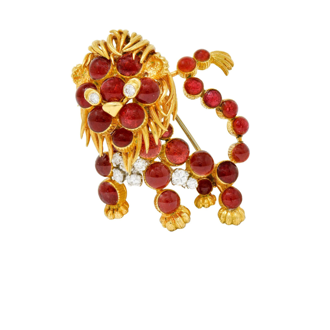 Cartier vintage "Leo Lion" brooch in 18k gold with diamonds, $16,000 at Wilson’s Estate Jewelry