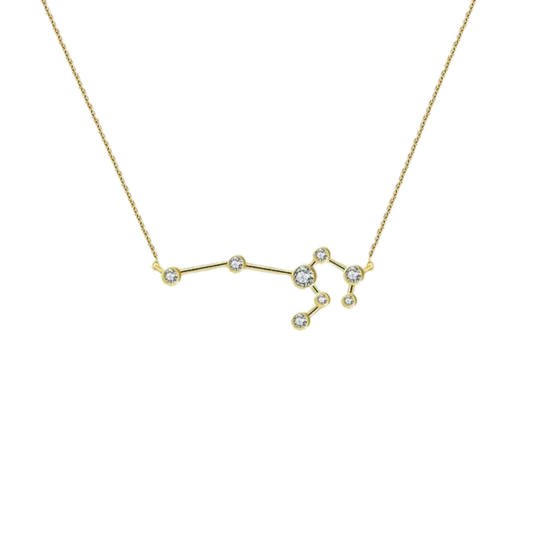 Izakov "Leo Constellation" necklace in 18k yellow gold with diamonds, $663 at Isakov