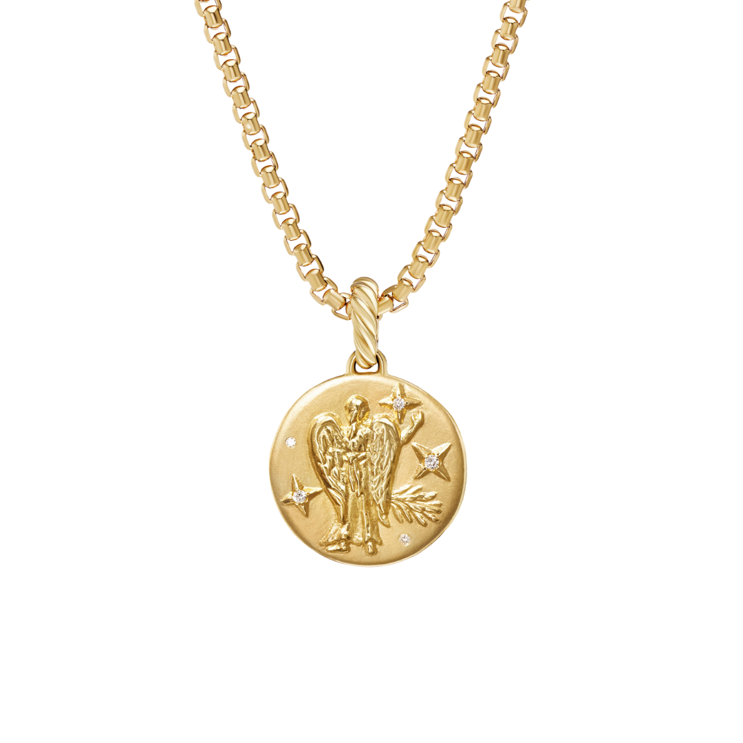 David Yurman Virgo Gold Amulet With Diamonds, $1,950