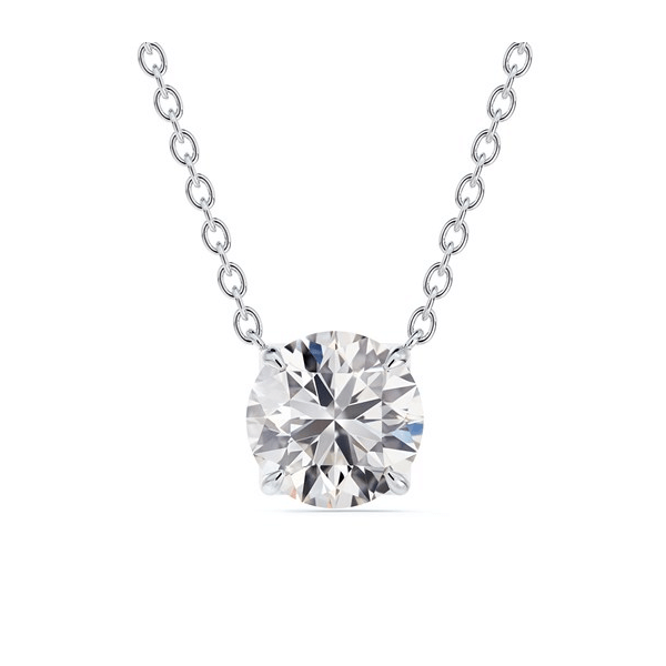 De Beers classic solitaire pendant necklace in platinum with Forevermark diamond, $3,895 at Baxter’s Fine Jewelry