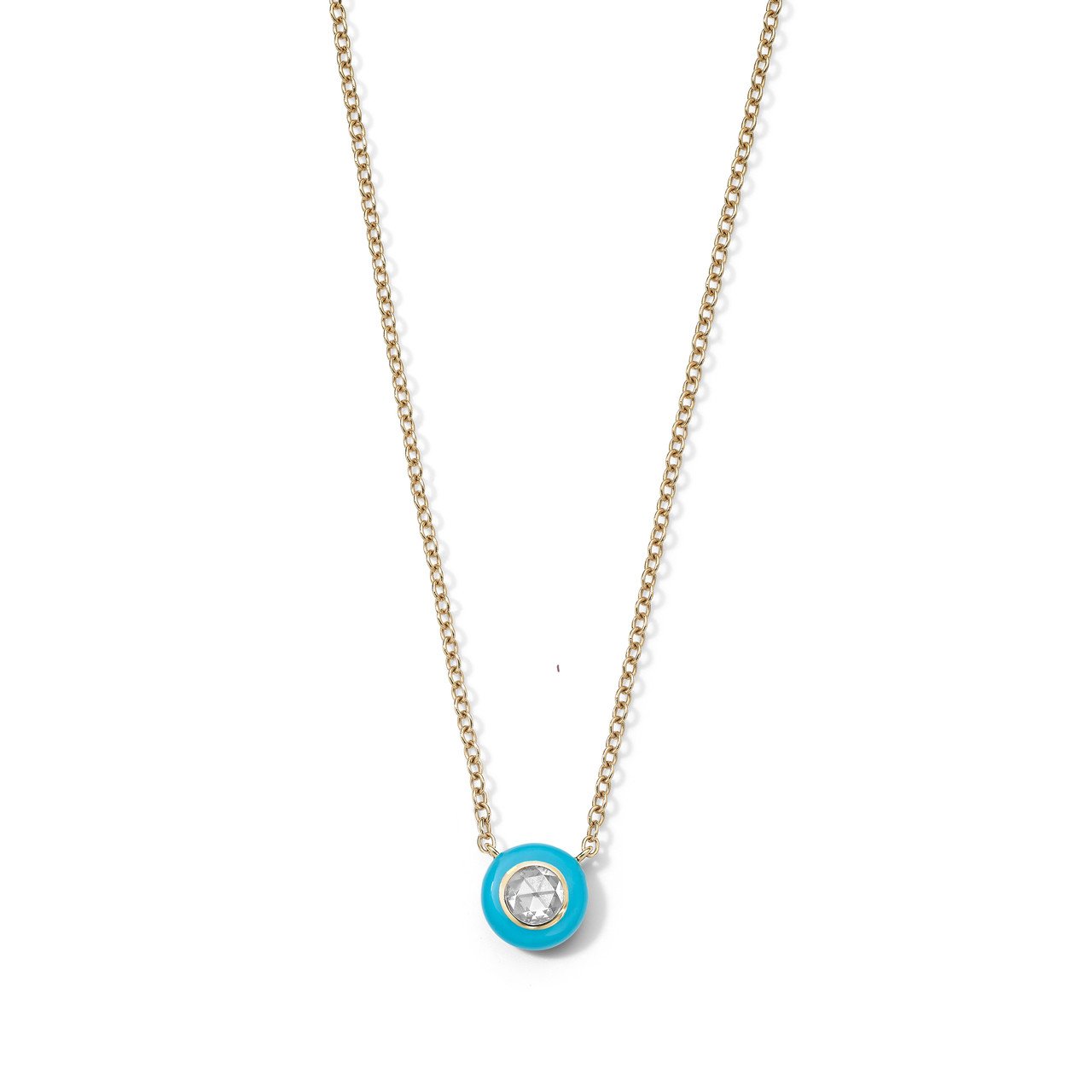 Ippolita “Stardust” solitaire necklace in18k gold with diamond, $2,696 at Ippolita 