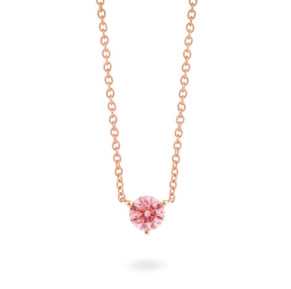 Lightbox necklace in 10k rose gold with pink diamond, $700 at Lightbox