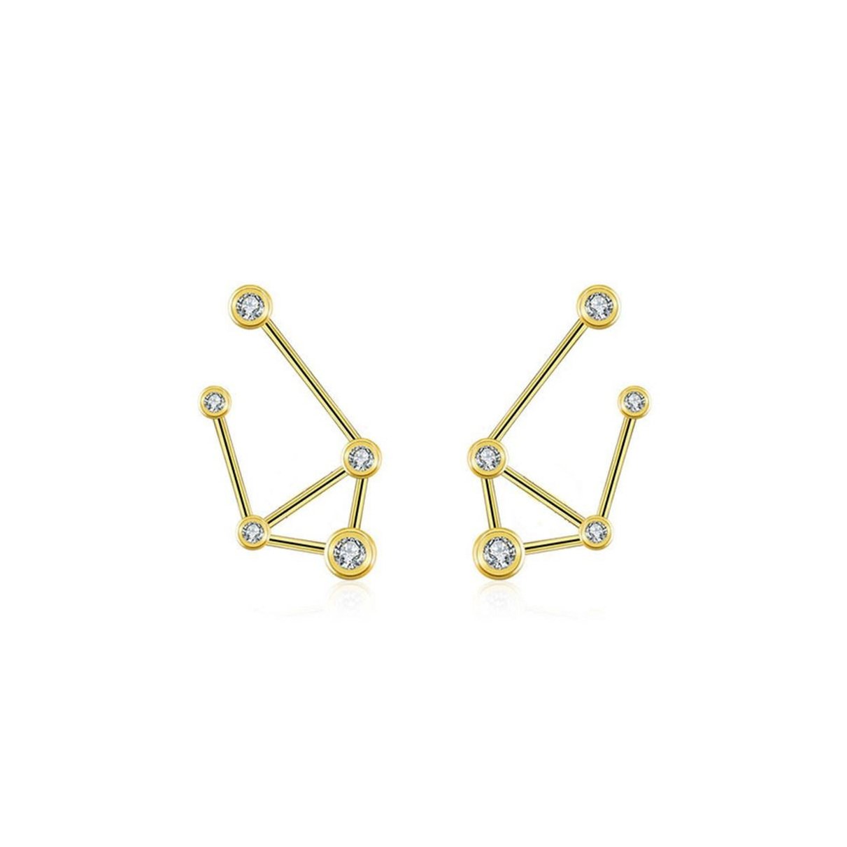 Genevieve Collection Gold and Diamond Libra Earrings, $793 at Wolf &amp; Badger