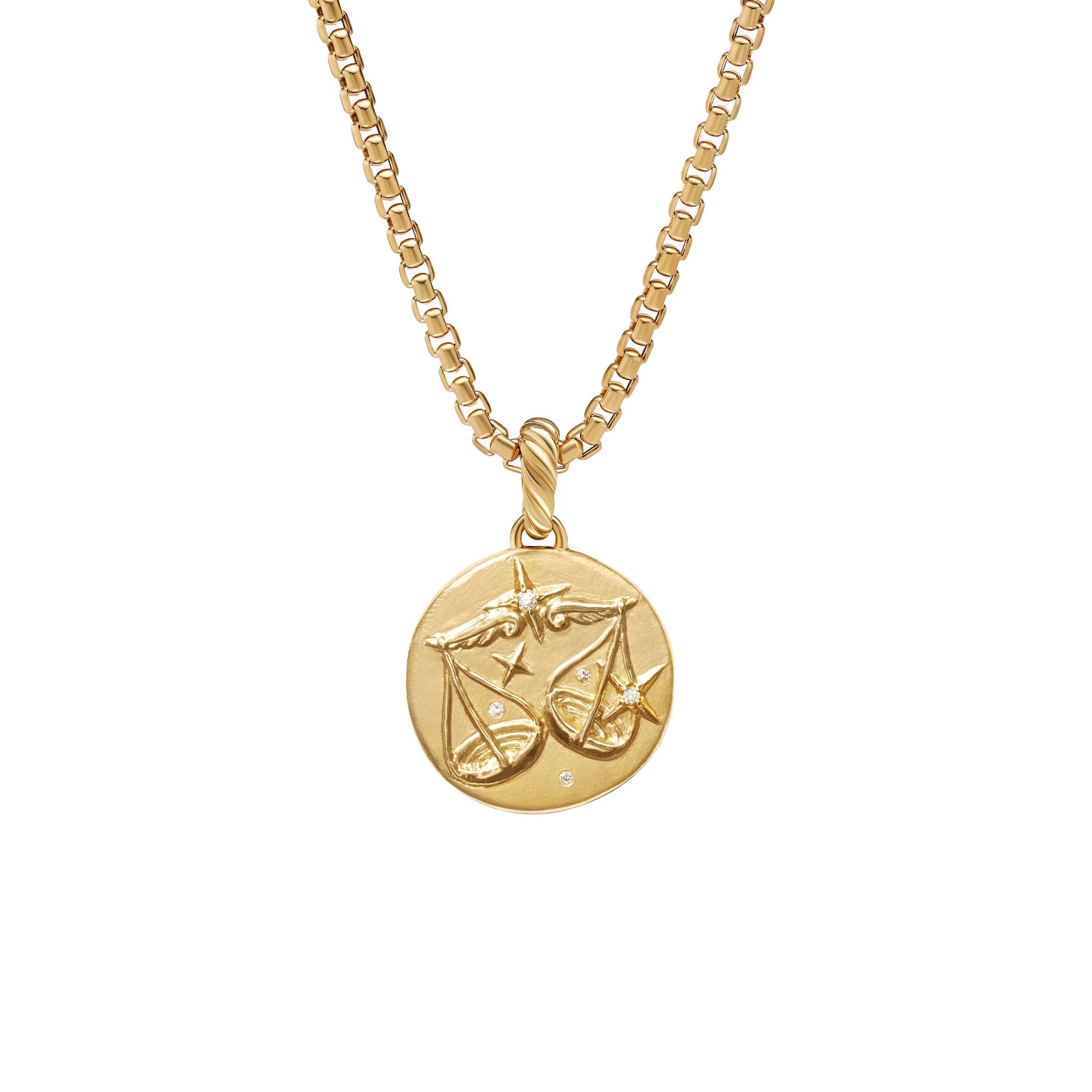 David Yurman Gold and Diamond Libra Amulet, $1,950