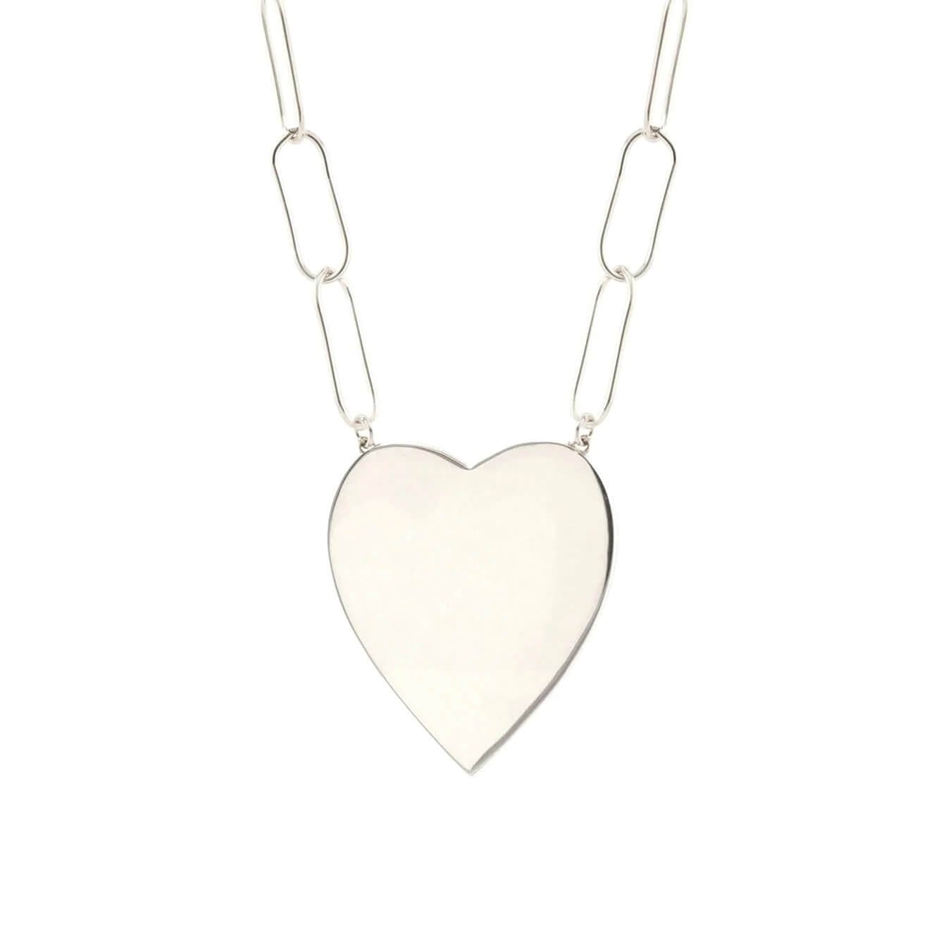 Kris Nations Large Heart Pendant on Large Link Chain, $140