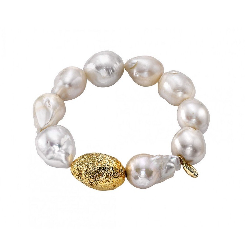 Palma de Mallorca: Isabel Guarch baroque pearls and gold bracelet, $1,103.12 