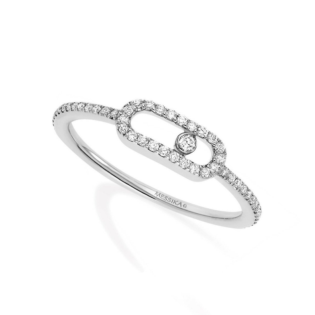 Saint Tropez: Messika Paris “Move Uno” pavé diamond ring, $1,640