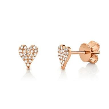 Shy Creation Diamond Pavé Heart Stud Earrings, $395 at Siebke Hoyt