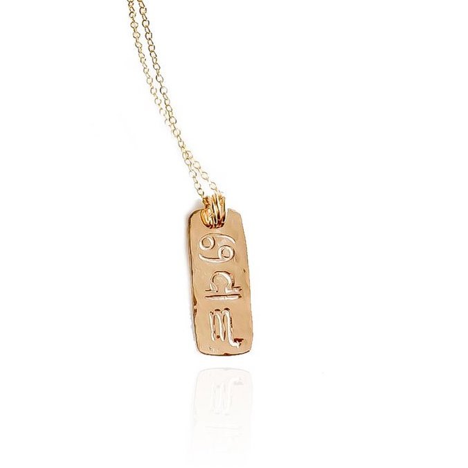  Sun &amp; Selene Gold “Align” Pendant Featuring Sun, Moon and Rising Signs, $619