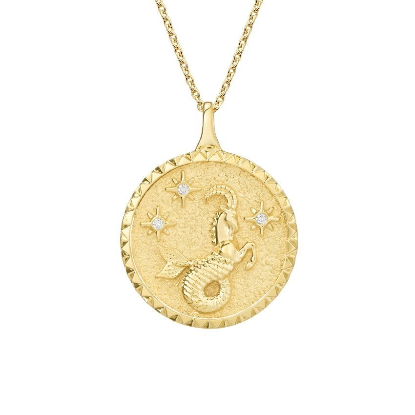 Brilliant Earth Capricorn Zodiac Diamond Pendant, $995