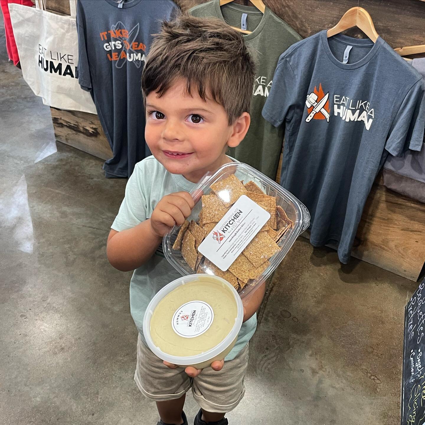 Our biggest (but littlest) hummus and butter bites fan EVER💗☺️

Have you tried this combo yet? If not - just ask Gabriel - it&rsquo;s delicious!!

#sourdoughbakery #weloveourcustomers #sourdough #cutie #startthemyoung #eatlocal