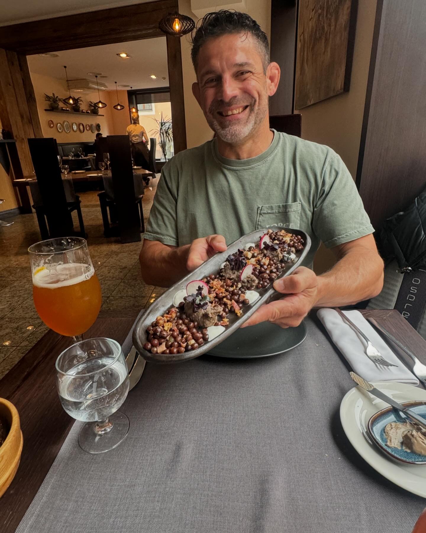 Nourishing meal in Riga, Latvia on a quick layover on the way to Tbilisi. We ate at Restaurant Milda and enjoyed several traditional dishes including Rye Bread with Chicken Liver Pate, Grey Peas &amp; Bacon, Latvian Black Pudding (delicious smoked bl