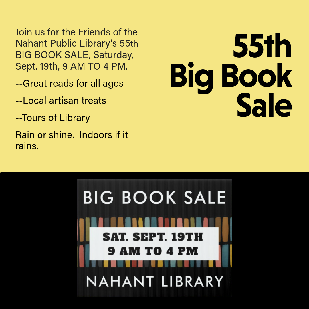 Friends of the Library Big Book Sale September 19, 2026