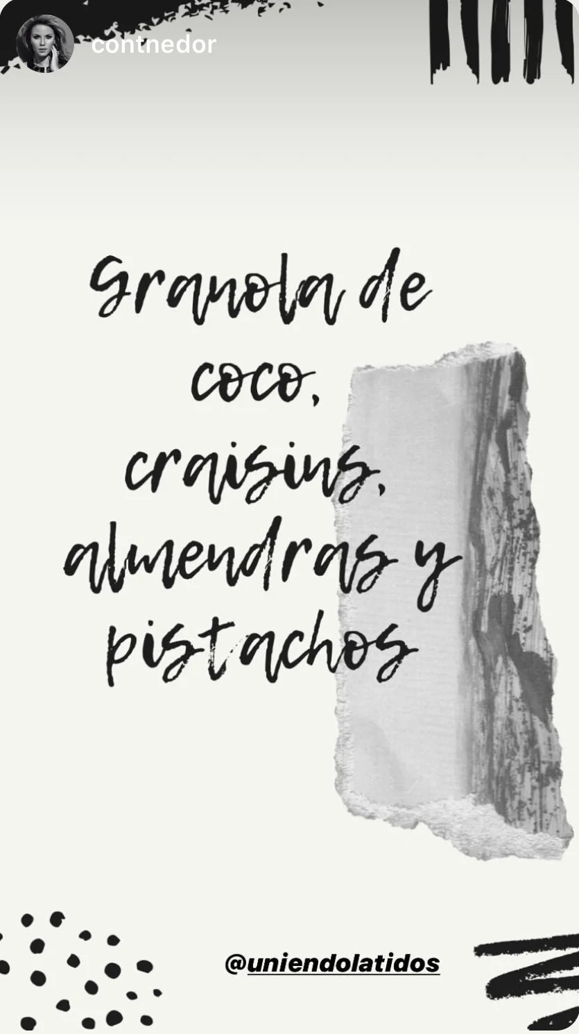 Granola De Coco Craisins Almendras Y Pistachos Uniendo Latidos