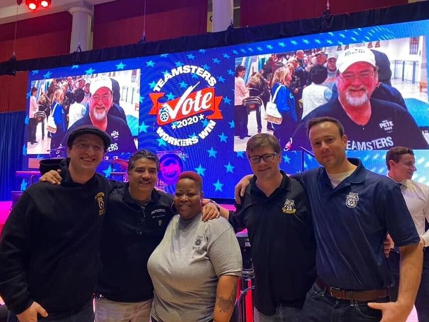 Members of Local 705 at the Teamsters Presidential Forum in 2019.