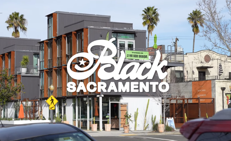 Street image with the text "Black Sacramento"