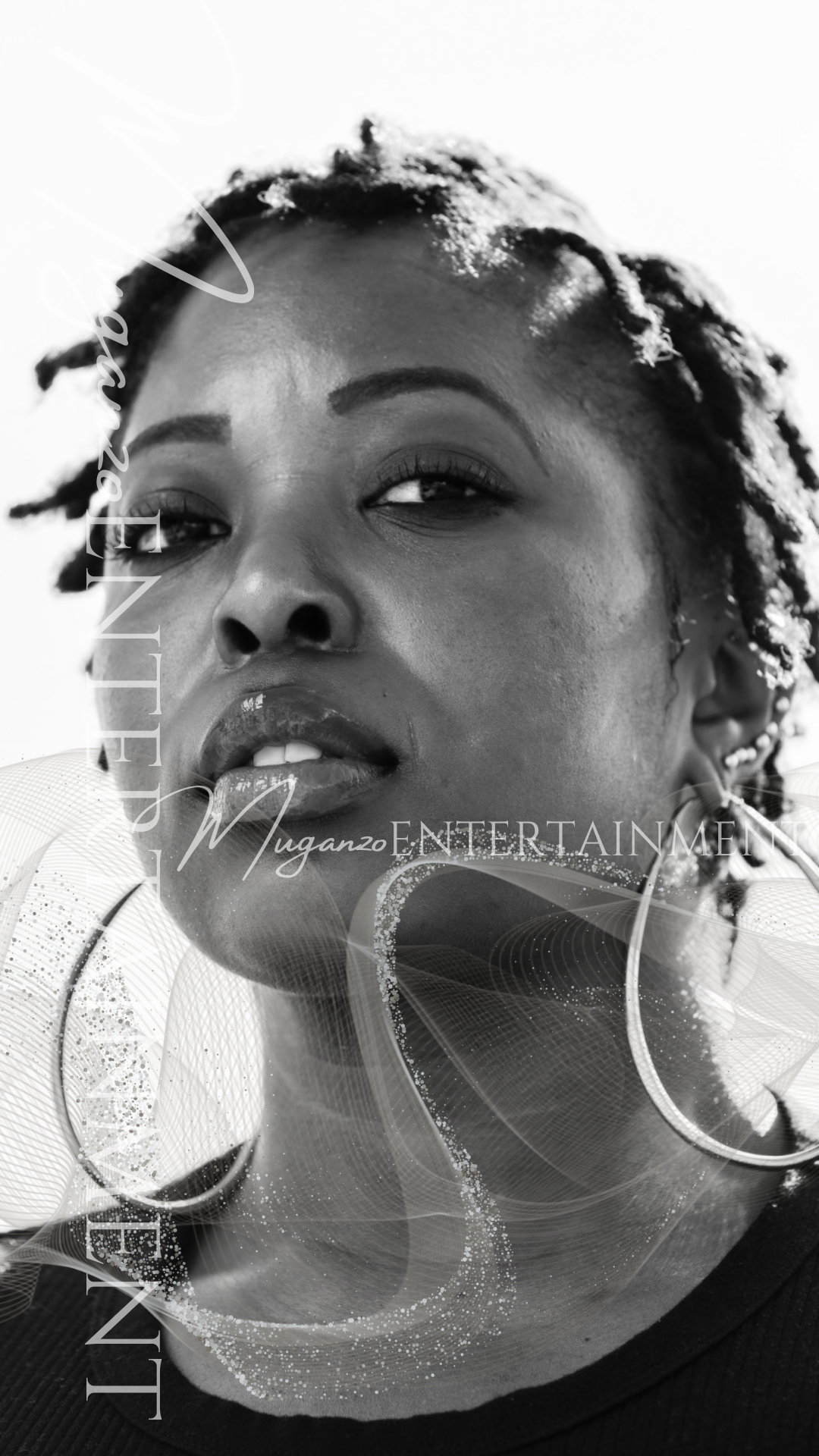 Black and white portrait of Melissa Muganzo