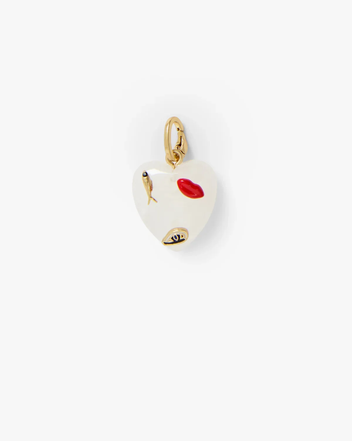 Clare V. Icon Heart Charm in Multi