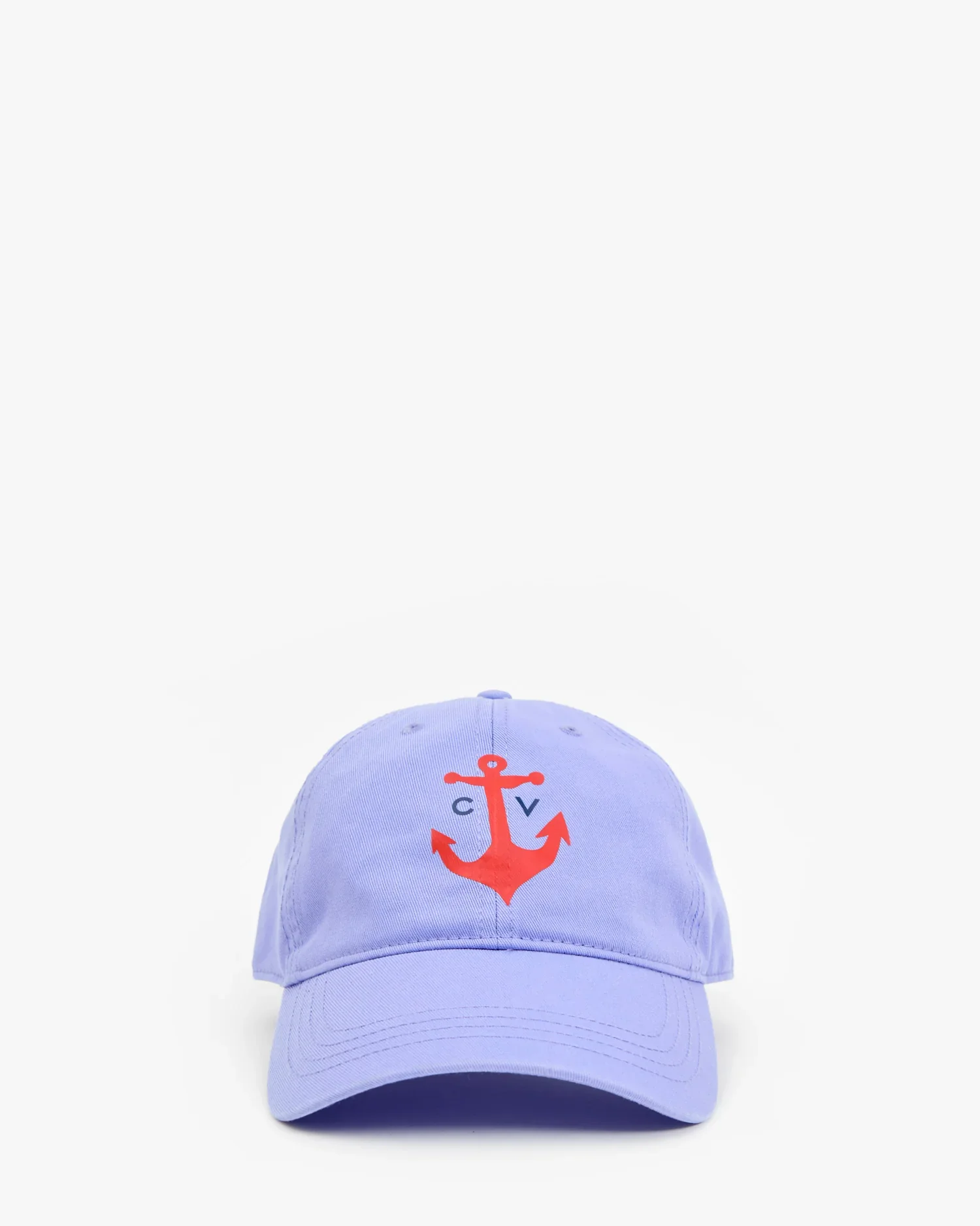 Clare V. Baseball Hat in Lilac CV Anchor