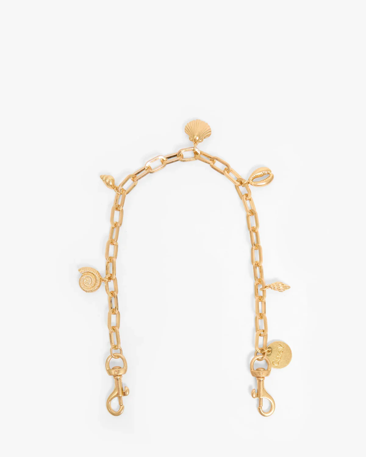 Shortie Strap in Vintage Gold Oval Link w/ Sea Charms