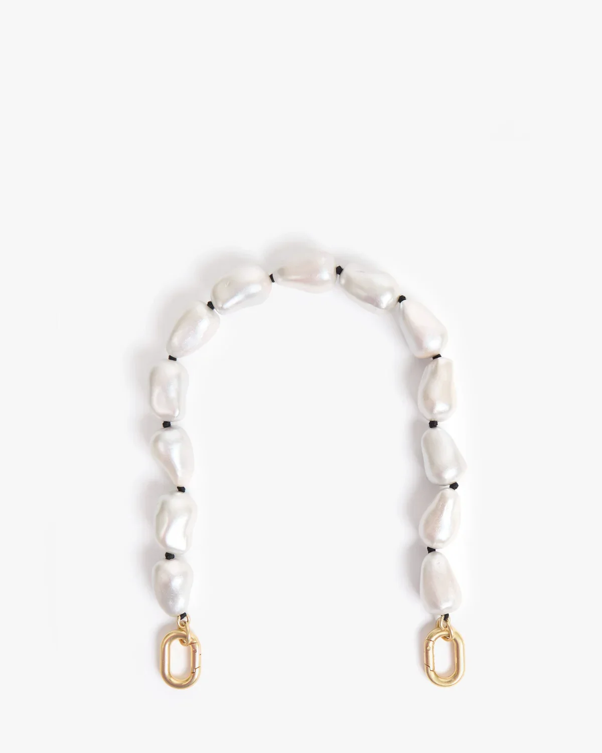 Clare V. Shortie Strap in Cream Baroque Pearl