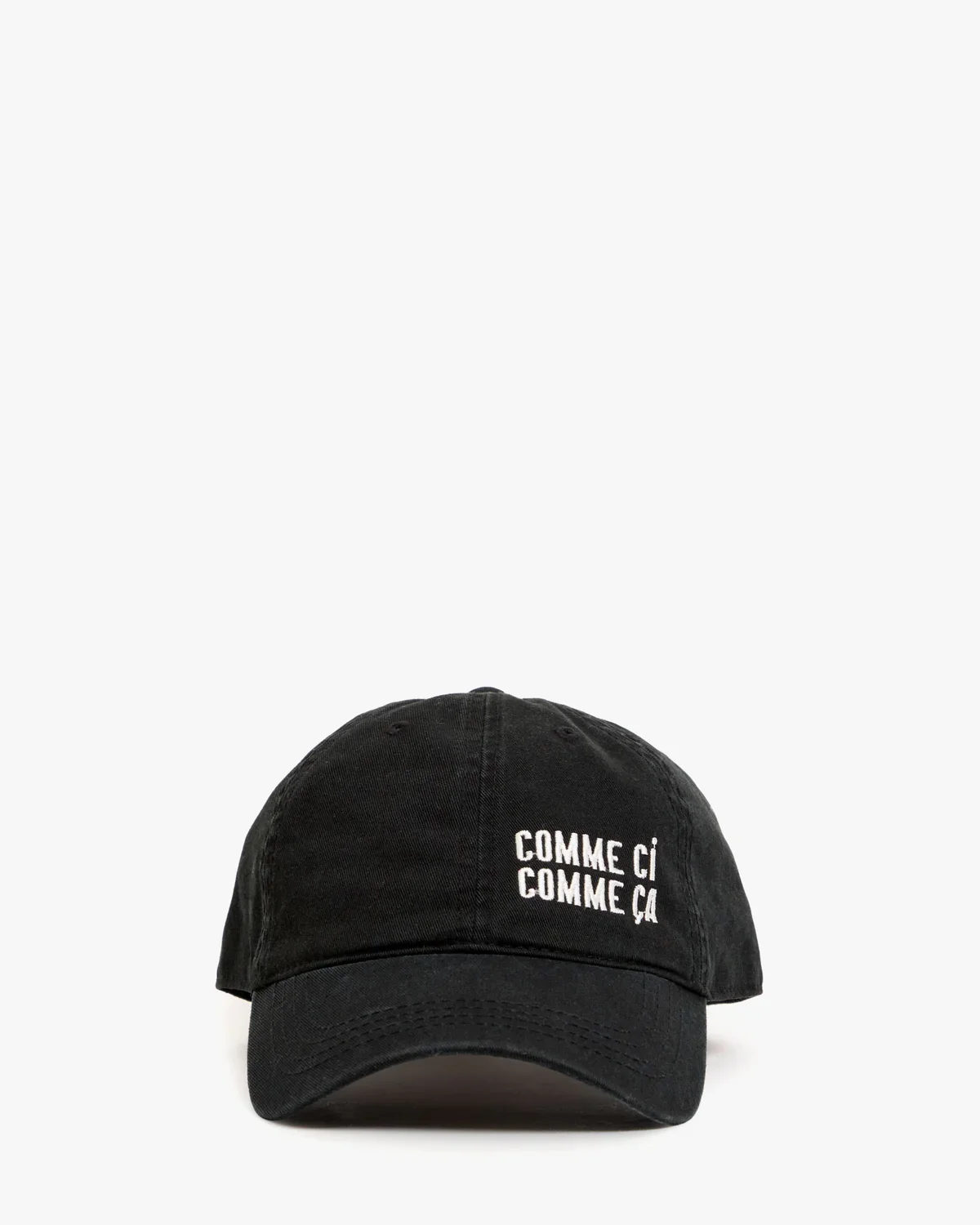 Baseball Hat in Black w/ Cream Comme Ci Comme Ça