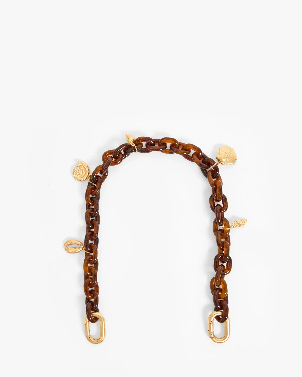 Shortie Strap in Tortoise Resin w/ Sea Charms