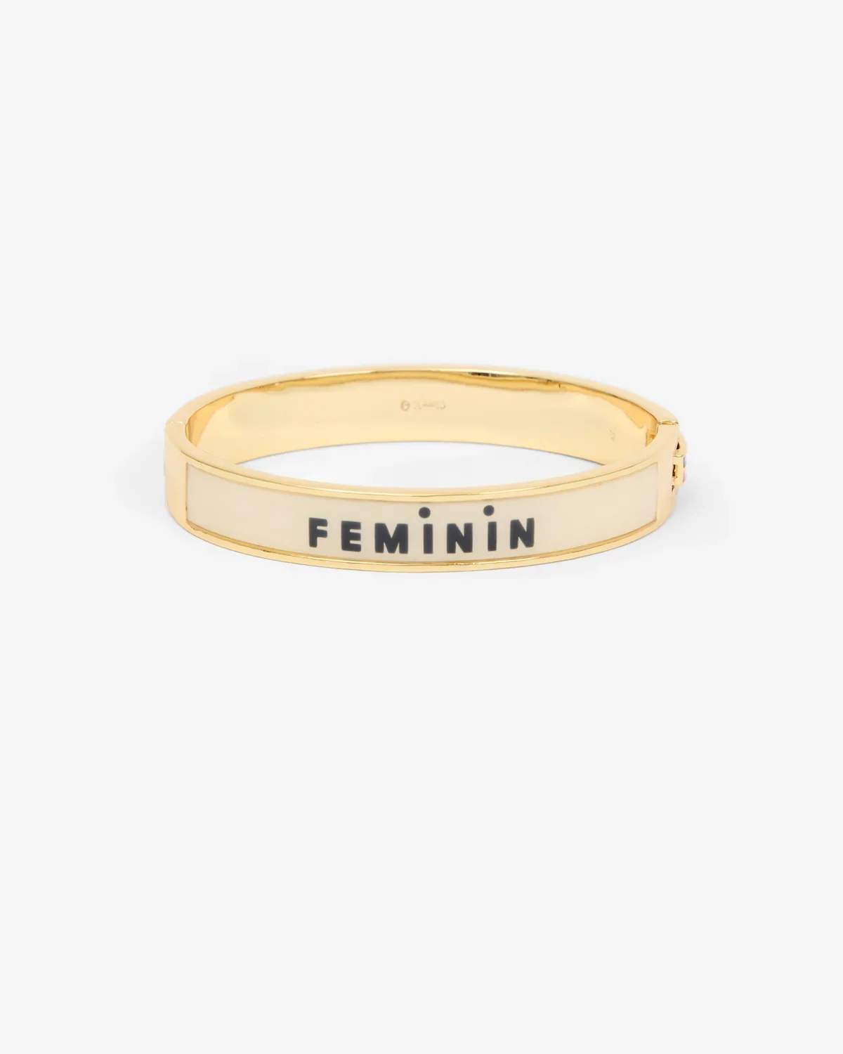 Clare V. Le Bangle in Cream/Black Masculin Feminin