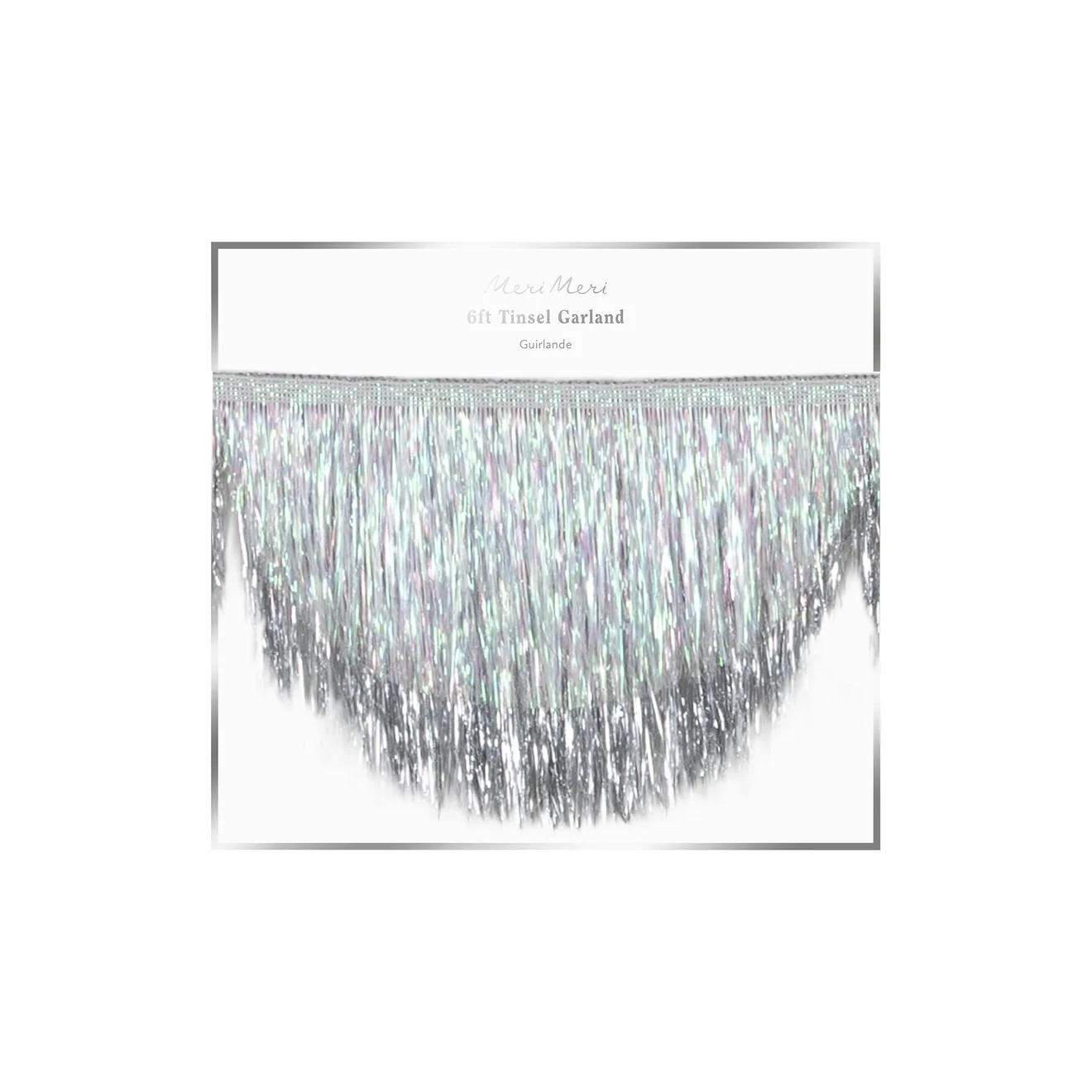 Meri Meri Silver Iridescent Tinsel Scallop Garland