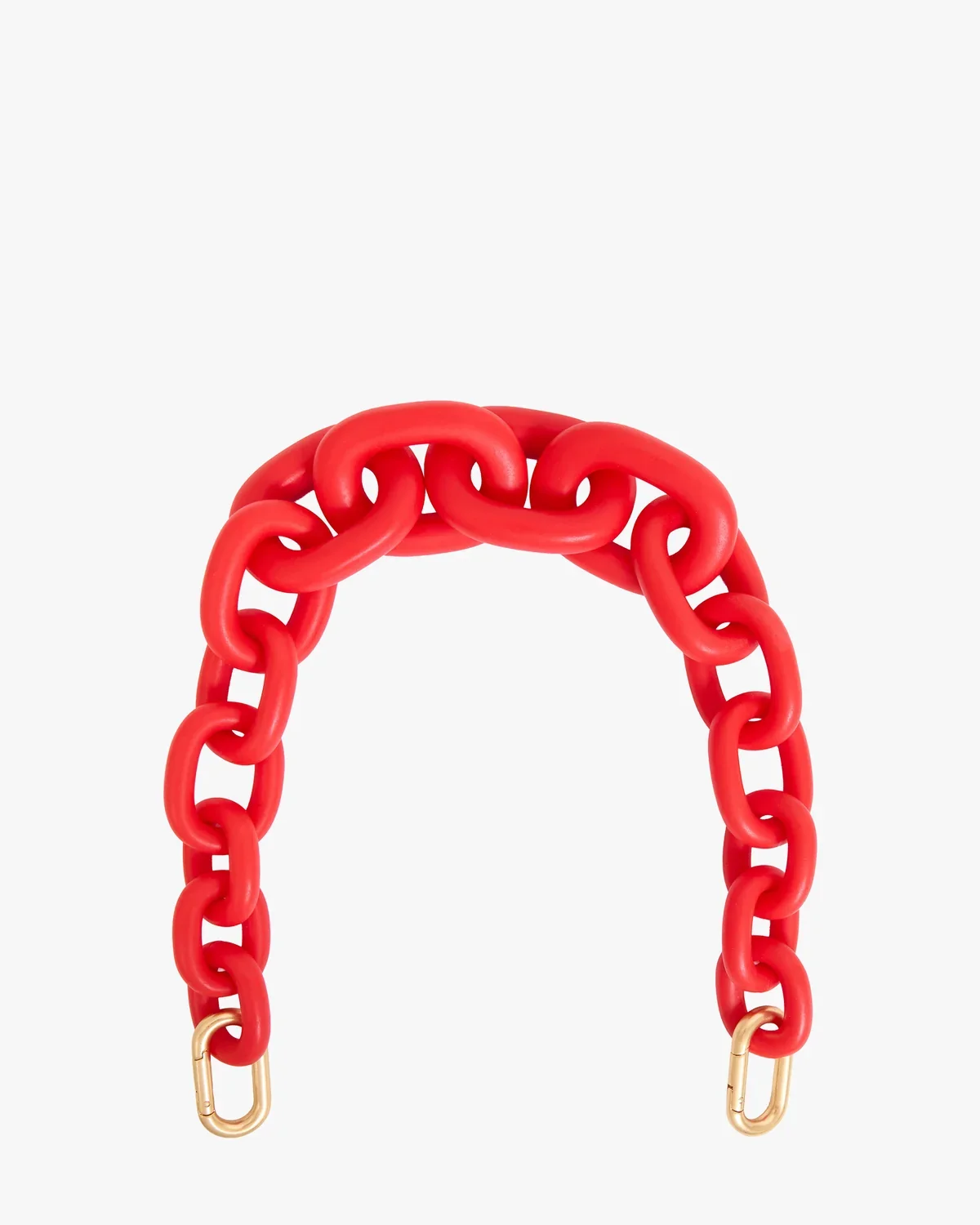 Clare V. Shortie Strap in Bright Poppy Matte Resin