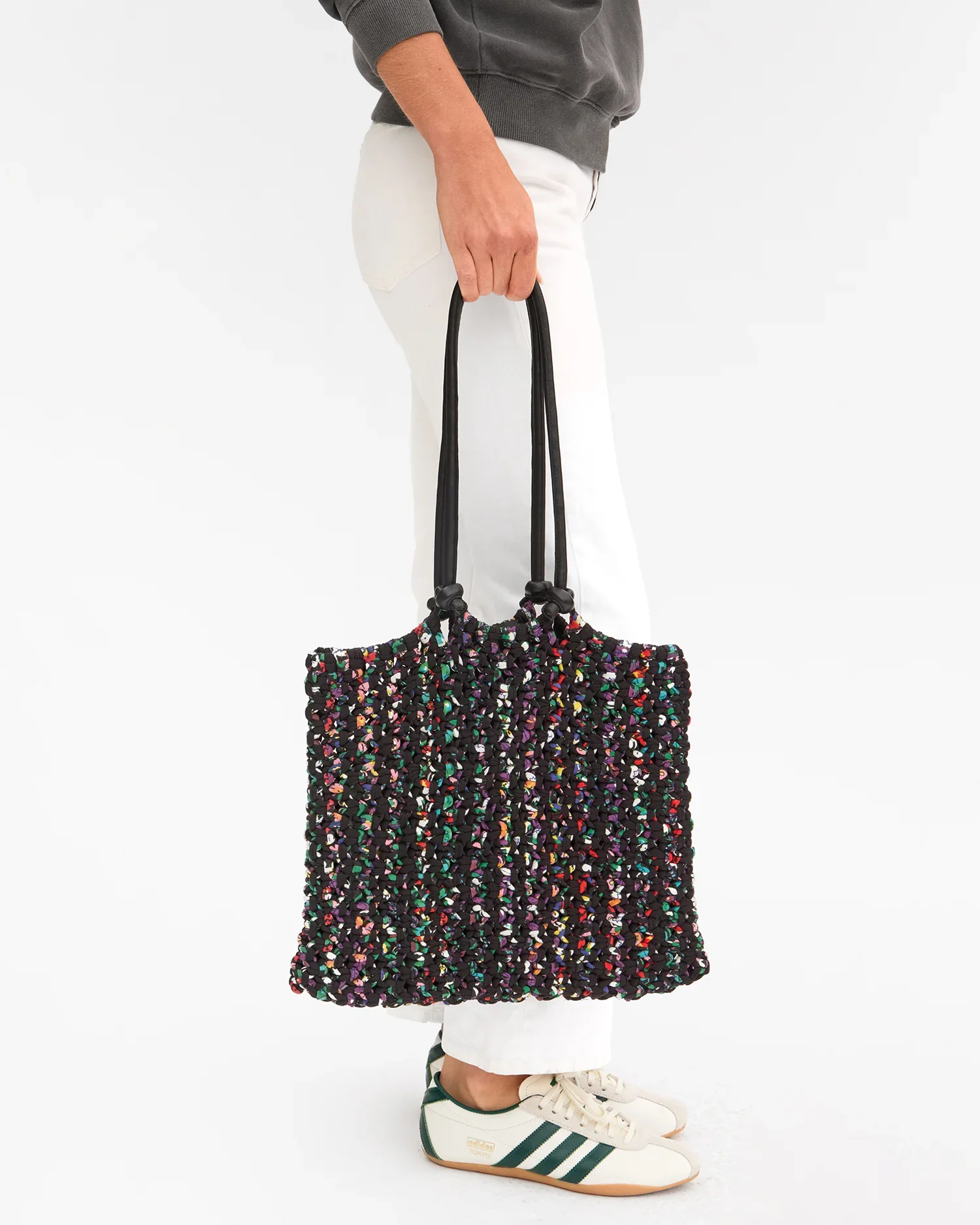 Clare V. Sandy in Black Multi — Zuri&Francis