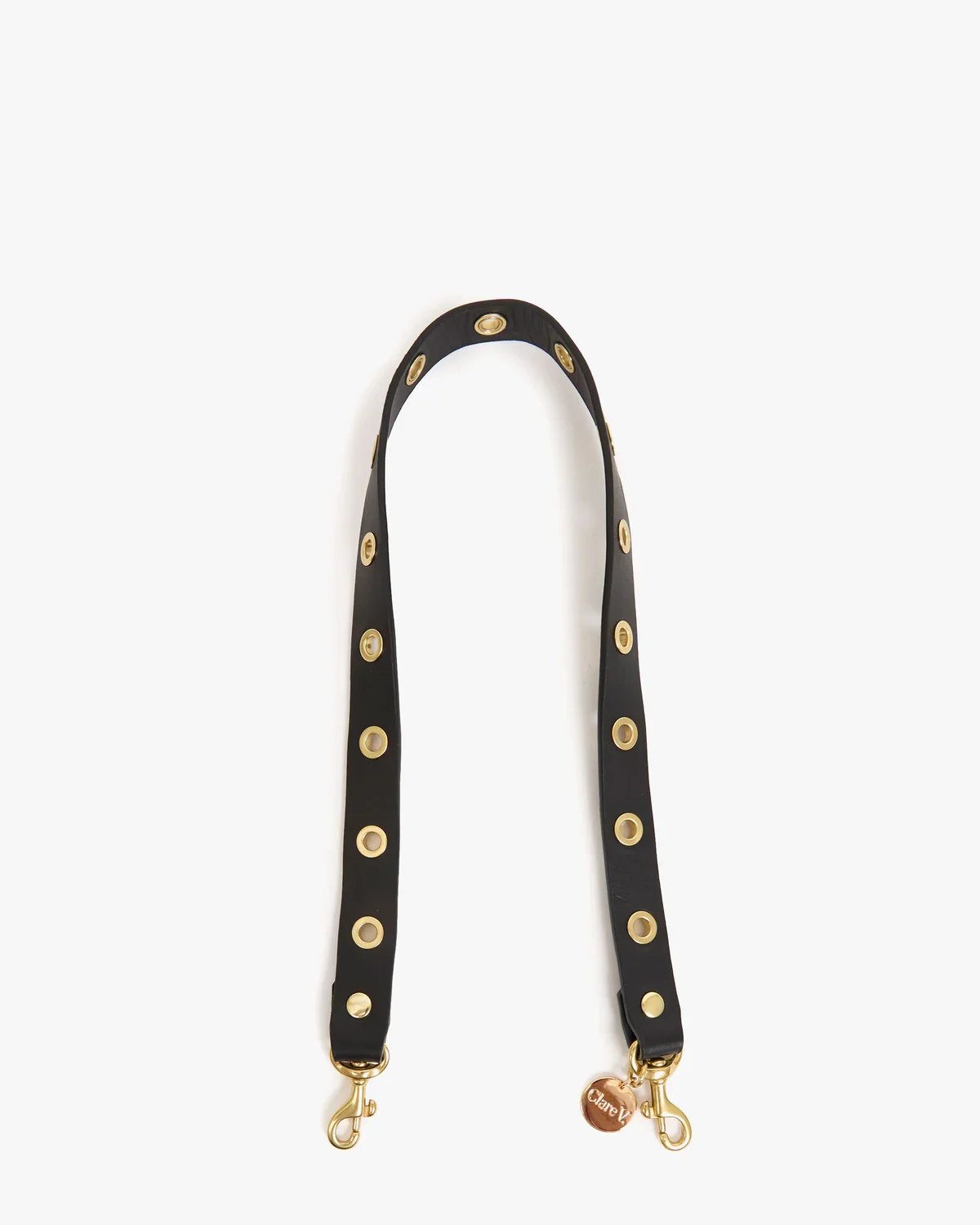Clare V. Shoulder Strap in Black w/ Grommets