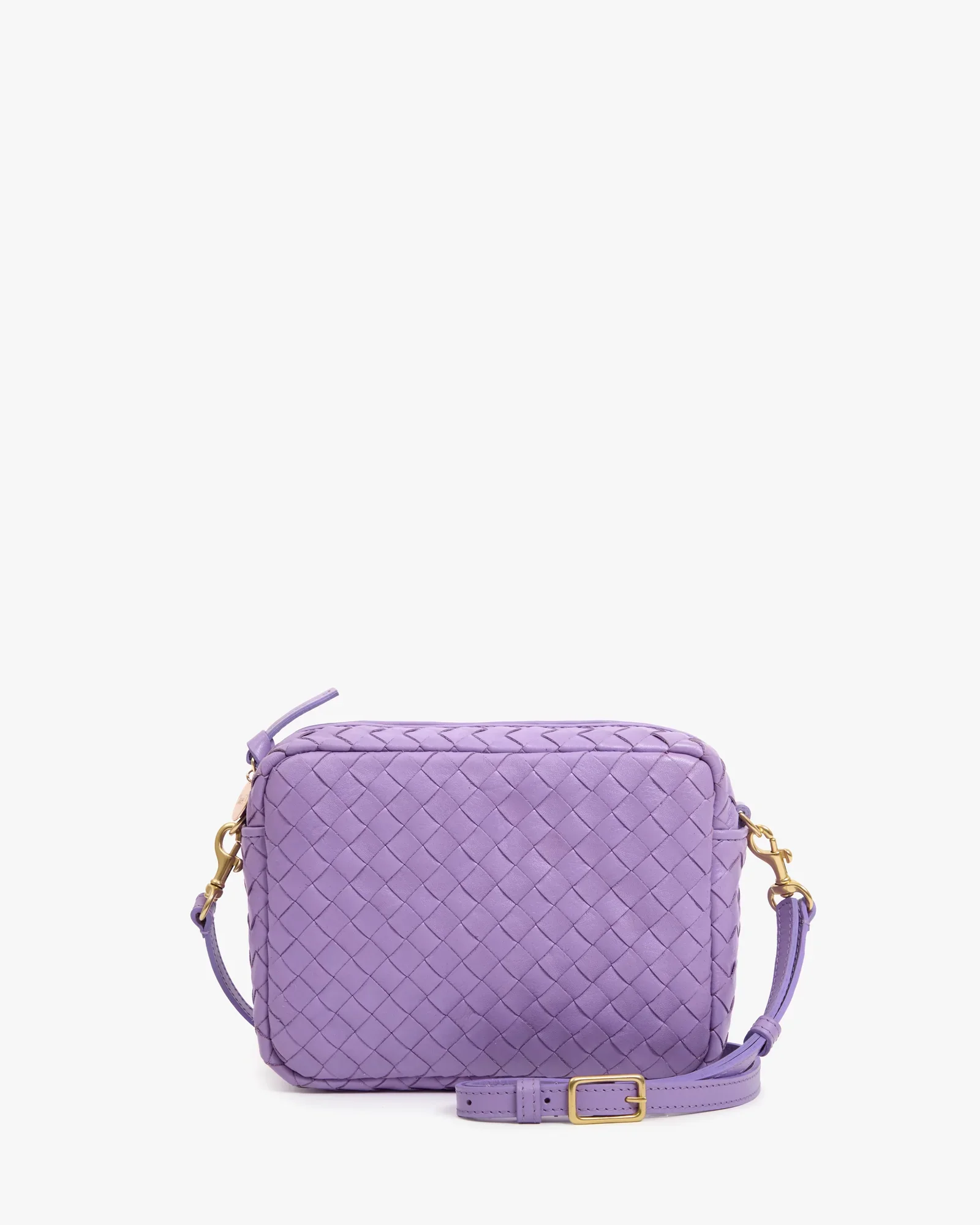 Clare V. Midi Sac in Jacaranda Diagonal Woven