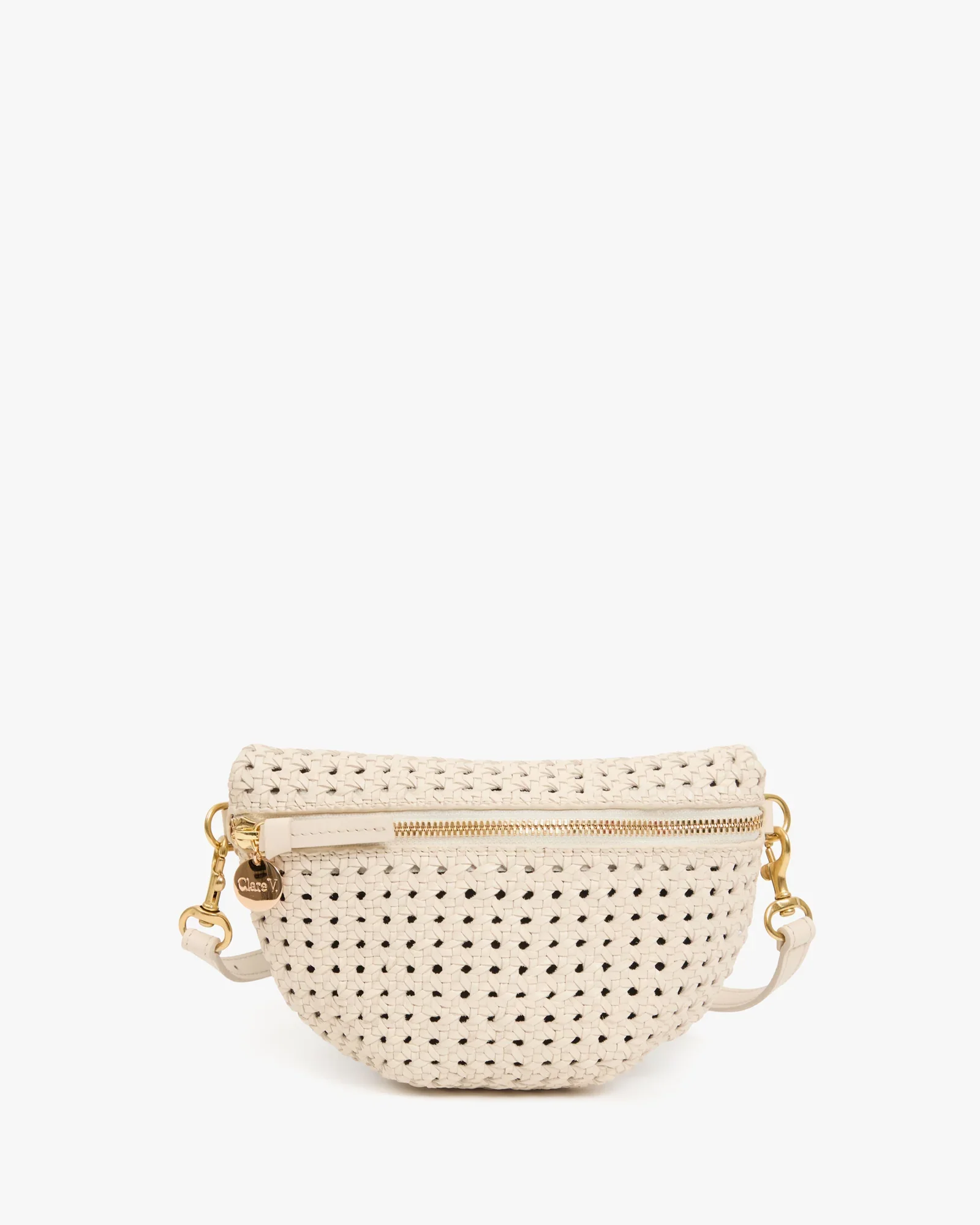 Clare V. Petite Fanny in Cream Rattan